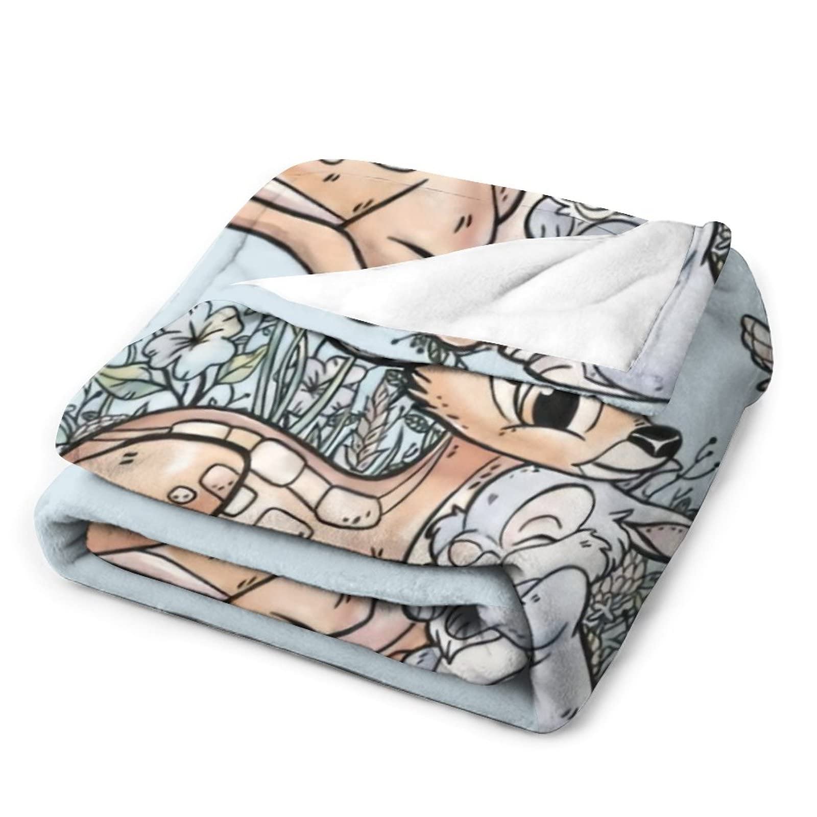 Amazon｜バンビ 毛布 おしゃれ ブランケット 人気 ひざ掛け かわいい